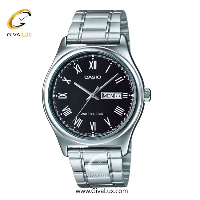 ساعت مچی اورجینال مردانه کاسیو Casio نقره ای | نقره ای| مشکی| کد رفرنس MTP-V006D-1B
