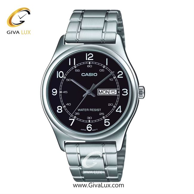 ساعت مچی اورجینال مردانه کاسیو Casio نقره ای | نقره ای| مشکی| کد رفرنس MTP-V006D-1B2UDF