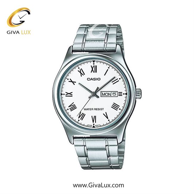 ساعت مچی اورجینال مردانه کاسیو Casio نقره ای | نقره ای| نقره ای| کد رفرنس MTP-V006D-7B 