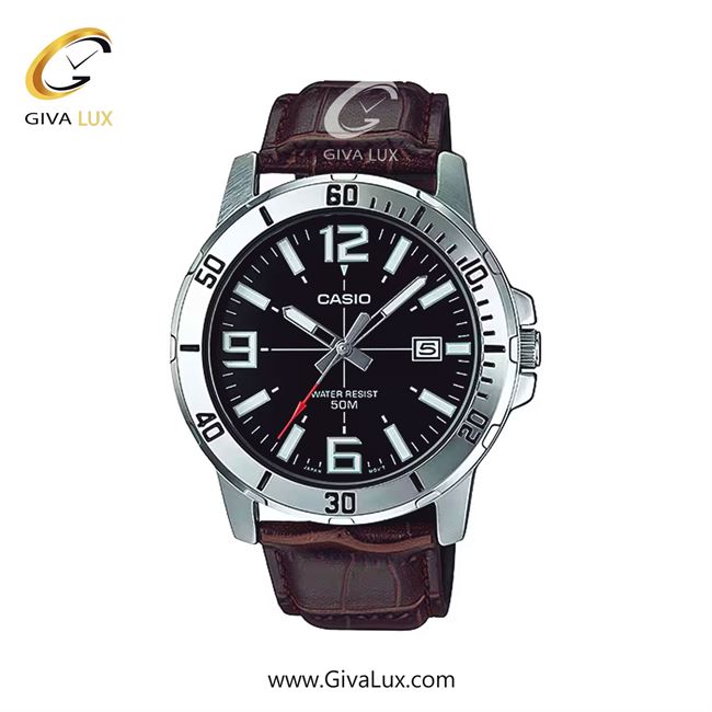 ساعت مچی اورجینال مردانه کاسیو Casio نقره ای | قهوه ای| مشکی| کد رفرنس MTP-VD01L-1BVUDF