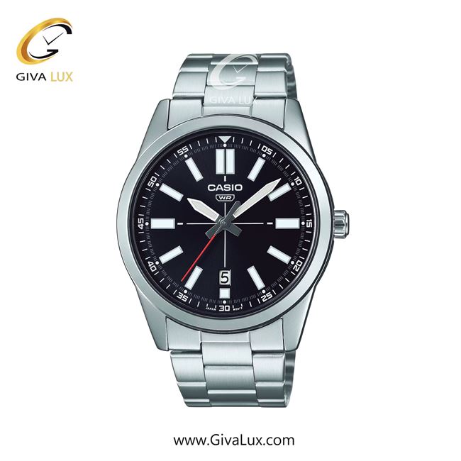 ساعت مچی اورجینال مردانه کاسیو Casio نقره ای | نقره ای| مشکی| کد رفرنس MTP-VD02D-1EUDF