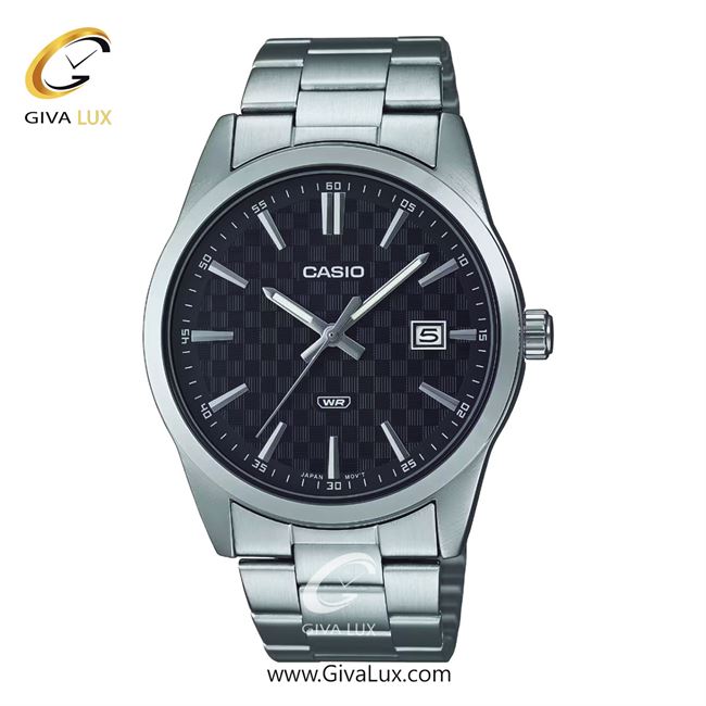 ساعت مچی اورجینال مردانه کاسیو Casio نقره ای | نقره ای| مشکی| کد رفرنس MTP-VD03D-1AUDF