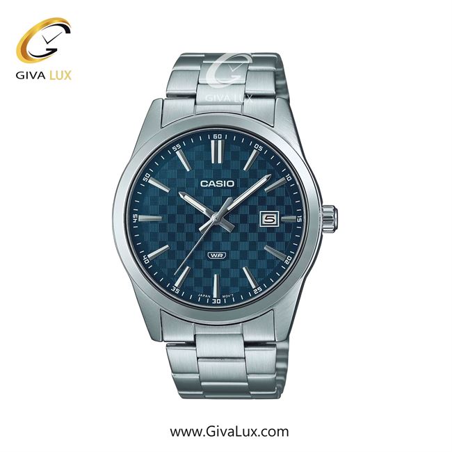 ساعت مچی اورجینال مردانه کاسیو Casio نقره ای | نقره ای| سرمه ای| کد رفرنس MTP-VD03D-2A2UDF