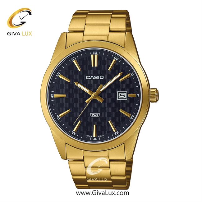 ساعت مچی اورجینال مردانه کاسیو Casio طلایی | طلایی| مشکی| کد رفرنس MTP-VD03G-1AUDF