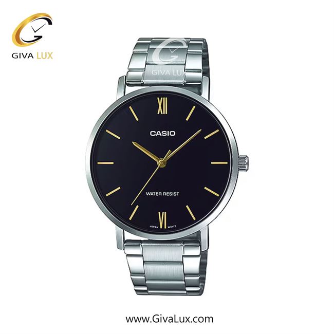 ساعت مچی اورجینال مردانه کاسیو Casio نقره ای | نقره ای| مشکی| کد رفرنس MTP-VT01D-1BUDF