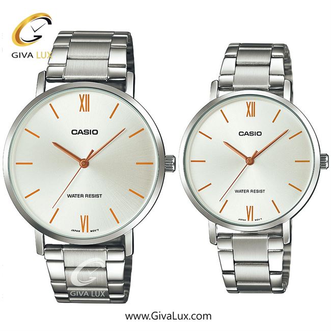 ساعت مچی اورجینال ست کاسیو Casio نقره ای | نقره ای| نقره ای| کد رفرنس MTP-VT01D-7BUDF!LTP-VT01D-7BUDF