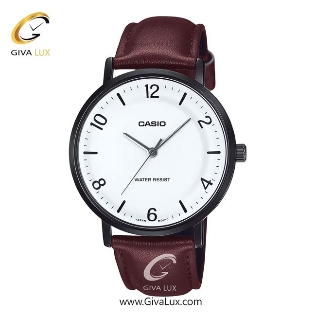 ساعت مچی اورجینال مردانه کاسیو Casio مشکی | قهوه ای| سفید| کد رفرنس MTP-VT03BL-7BDF