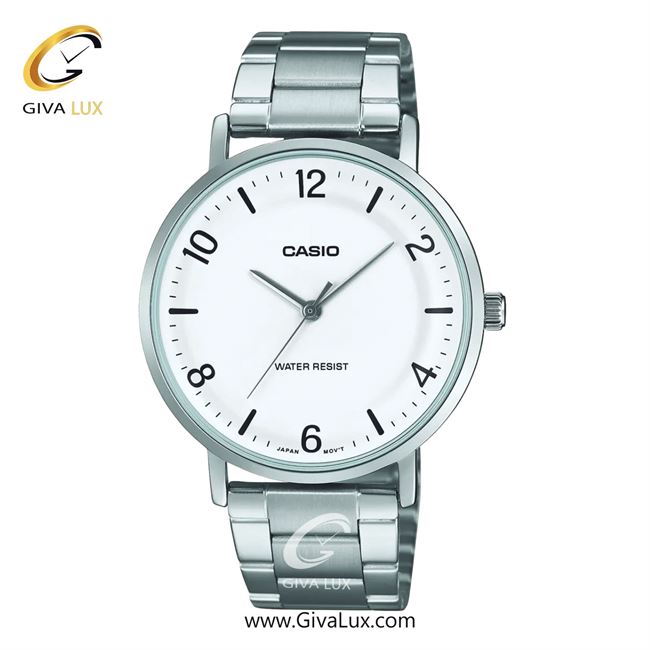 ساعت مچی اورجینال مردانه کاسیو Casio نقره ای | نقره ای| سفید| کد رفرنس MTP-VT03D-7BDF