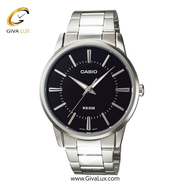 ساعت مچی اورجینال مردانه کاسیو Casio نقره ای | نقره ای| مشکی| کد رفرنس MTP-1303D-1A