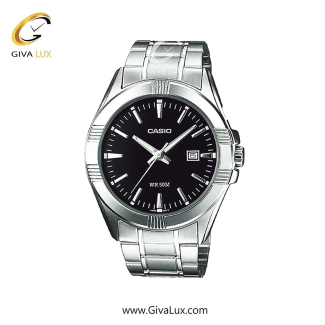 ساعت مچی اورجینال مردانه کاسیو Casio نقره ای | نقره ای| مشکی| کد رفرنس MTP-1308D-1A