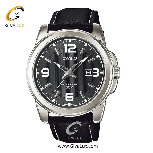 ساعت مچی اورجینال مردانه کاسیو Casio نقره ای | مشکی| مشکی| کد رفرنس MTP-1314L-8A