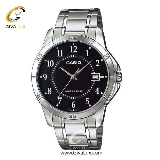 ساعت مچی اورجینال مردانه کاسیو Casio نقره ای | نقره ای| مشکی| کد رفرنس MTP-V004D-1B
