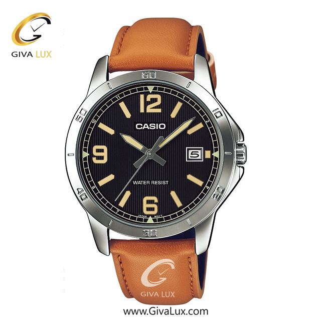 ساعت مچی اورجینال مردانه کاسیو Casio نقره ای | قهوه ای| مشکی| کد رفرنس MTP-V004L-1B2UDF