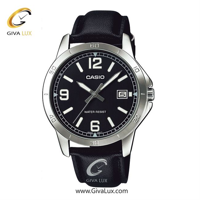 ساعت مچی اورجینال مردانه کاسیو Casio نقره ای | مشکی| مشکی| کد رفرنس MTP-V004L-1BUDF 