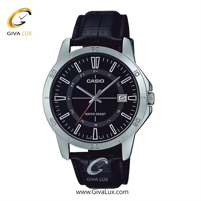 ساعت مچی اورجینال مردانه کاسیو Casio نقره ای | مشکی| مشکی| کد رفرنس MTP-V004L-1CUDF 