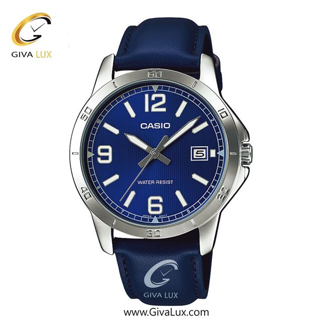 ساعت مچی اورجینال مردانه کاسیو Casio نقره ای | آبی| آبی| کد رفرنس MTP-V004L-2BUDF