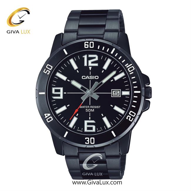 ساعت مچی اورجینال مردانه کاسیو Casio مشکی | مشکی| مشکی| کد رفرنس MTP-VD01B-1BVUDF 