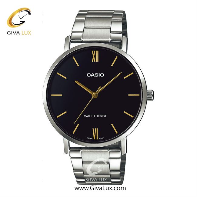 ساعت مچی اورجینال مردانه کاسیو Casio نقره ای | نقره ای| مشکی| کد رفرنس MTP-VT01D-1BUDF