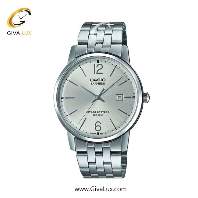 ساعت مچی اورجینال مردانه کاسیو Casio نقره ای | نقره ای| نقره ای| کد رفرنس MTS-110D-7AVDF