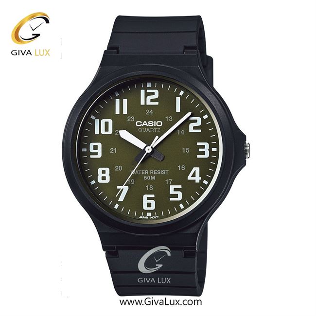ساعت مچی اورجینال اسپرت-یونیسکس کاسیو Casio مشکی | مشکی| زیتونی| کد رفرنس MW-240-3BVDF