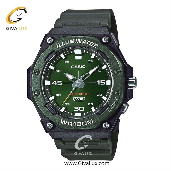 ساعت مچی اورجینال مردانه کاسیو Casio مشکی-سبز یشمی تیره | سبز یشمی تیره| سبز یشمی تیره| کد رفرنس MW-620H-3AVDF