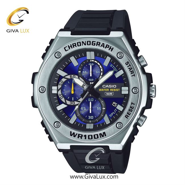 ساعت مچی اورجینال مردانه کاسیو Casio سه موتوره کرنوگراف نقره ای | مشکی| سرمه ای| کد رفرنس MWA-300H-2AVDF