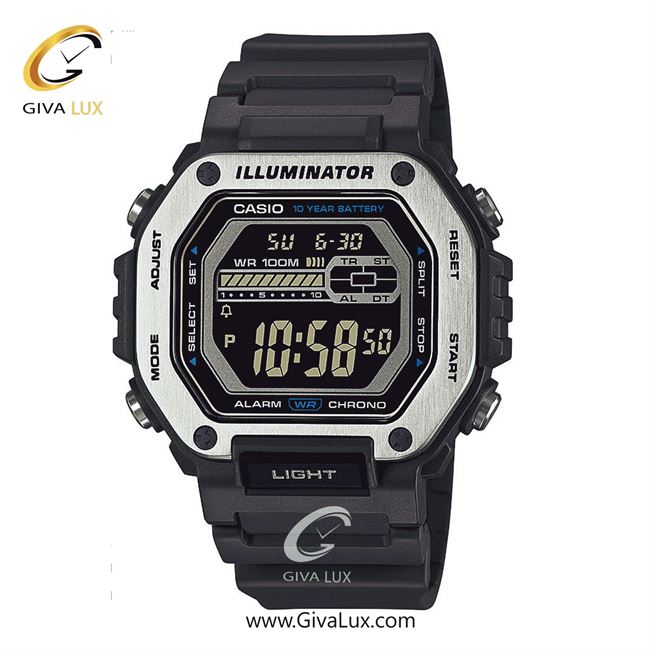 ساعت مچی اورجینال مردانه کاسیو Casio نقره ای-تیتانیوم | تیتانیوم| مشکی| کد رفرنس MWD-110H-8BVDF