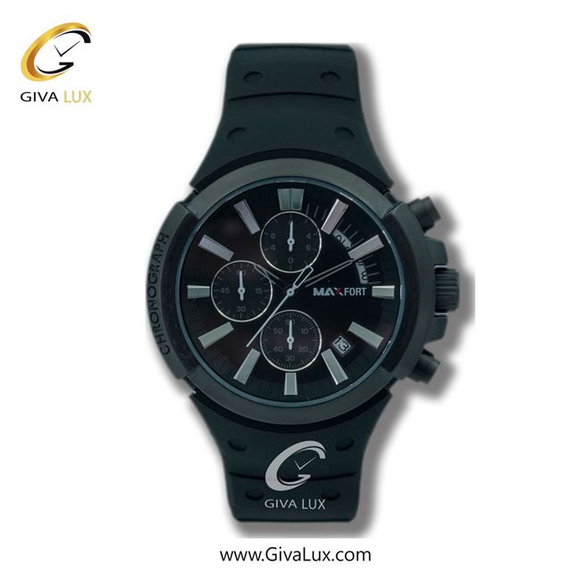 ساعت مچی اورجینال مردانه مکس فورت (MAXFORT) سه موتوره کرنوگراف تیتانیوم | سبز یشمی تیره| دودی|تیتانیوم| کد رفرنس MX113-4-0