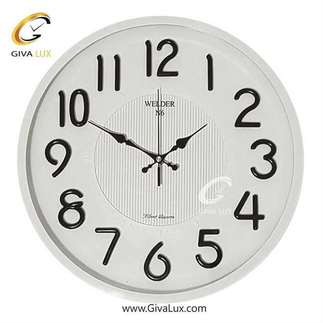 ساعت دیواری اورجینال ولدر PVC سفید| کد رفرنس N6