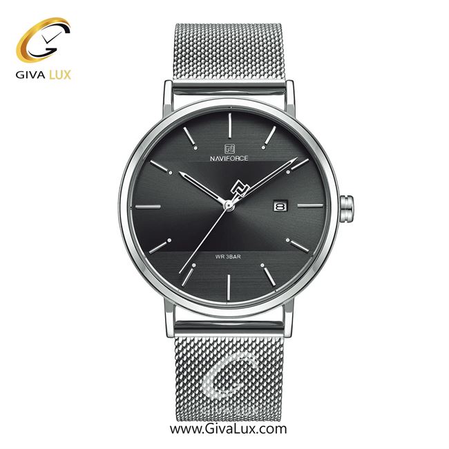 ساعت مچی اورجینال ناوی فورس مردانه نقره ای | نقره ای | مشکی | کد رفرنس NF3008-RG/CE