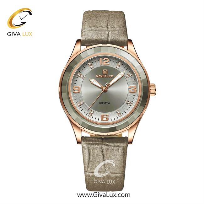 ساعت مچی اورجینال زنانه ناوی فورس|Naviforce|نوی فورس|نیوی فورس رزگلد | طوسی| طوسی| کد رفرنس NF5040 RG/GY/GY