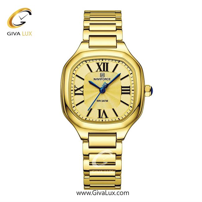 ساعت مچی اورجینال زنانه ناوی فورس|Naviforce|نوی فورس|نیوی فورس طلایی | طلایی| طلایی| کد رفرنس NF5042-G/G/G