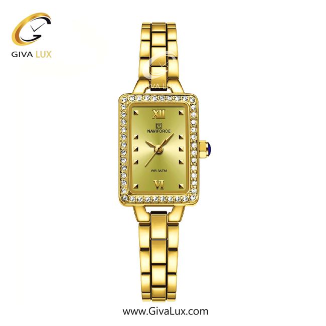 ساعت مچی اورجینال زنانه ناوی فورس|Naviforce|نوی فورس|نیوی فورس طلایی | طلایی| طلایی| کد رفرنس NF5043 G/G