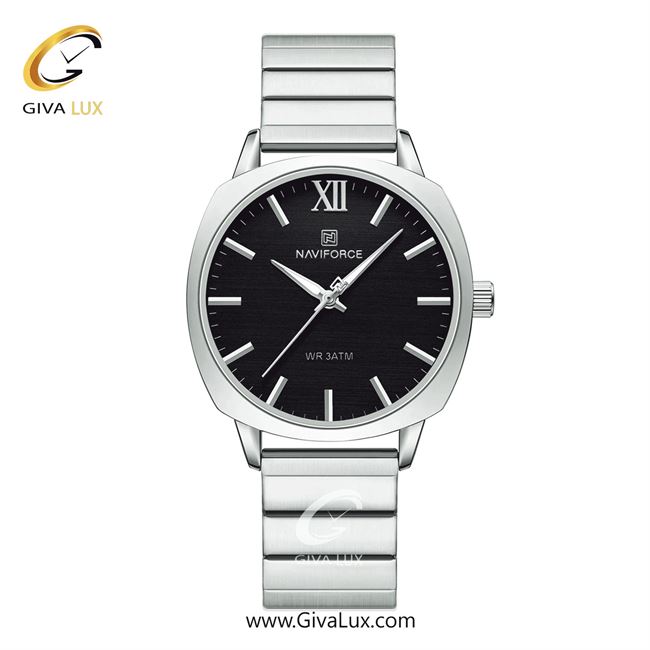 ساعت مچی اورجینال زنانه ناوی فورس|Naviforce|نوی فورس|نیوی فورس نقره ای | نقره ای| مشکی| کد رفرنس NF5044-S/B/S