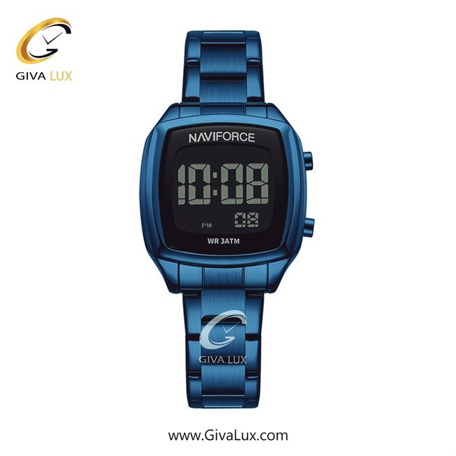 ساعت مچی اورجینال زنانه ناوی فورس|Naviforce|نوی فورس|نیوی فورس آبی کاربنی | آبی کاربنی| مشکی| کد رفرنس NF5047 BE/BE