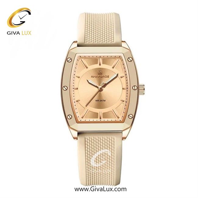 ساعت مچی اورجینال زنانه ناوی فورس|Naviforce|نوی فورس|نیوی فورس طلایی-کرم | کرم| خاکی| کد رفرنس NF5049 RG/BG/BG