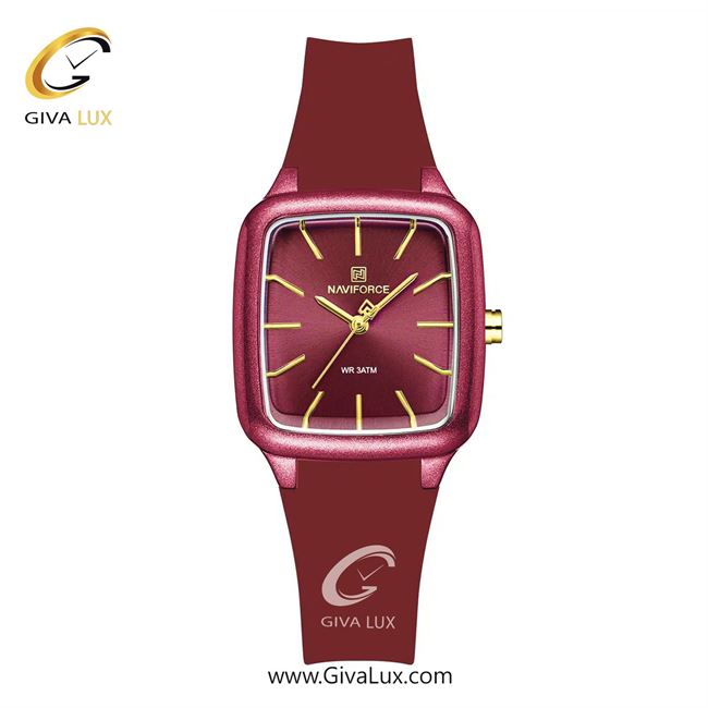 ساعت مچی اورجینال زنانه ناوی فورس|Naviforce|نوی فورس|نیوی فورس قرمز | قرمز| زرشکی| کد رفرنس NF5055 R/R