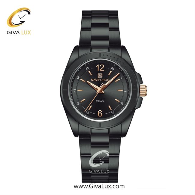 ساعت مچی اورجینال زنانه ناوی فورس|Naviforce|نوی فورس|نیوی فورس مشکی | مشکی| مشکی| کد رفرنس NF5062 B/B