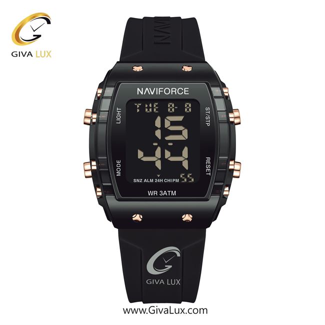 ساعت مچی اورجینال اسپرت-زنانه ناوی فورس|Naviforce|نوی فورس|نیوی فورس مشکی | مشکی| مشکی| کد رفرنس NF7102 B/B