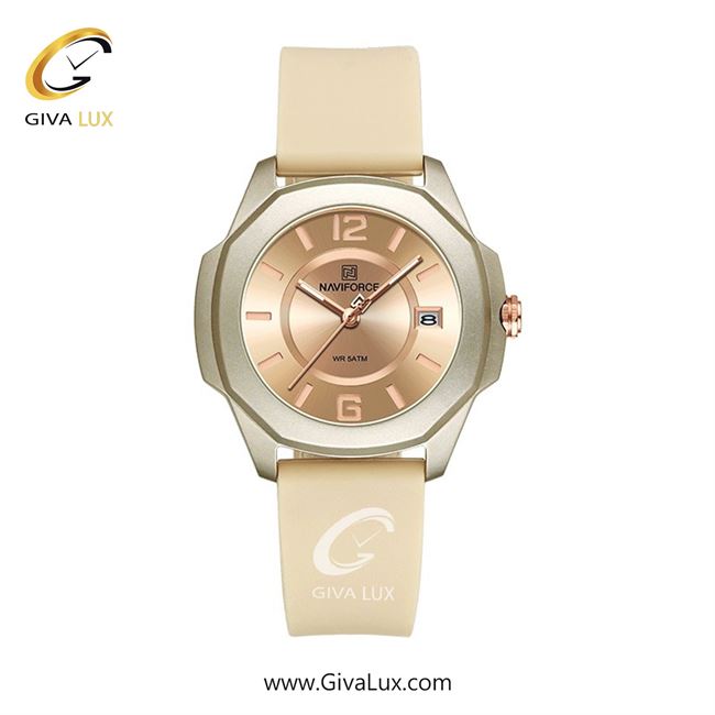 ساعت مچی اورجینال زنانه ناوی فورس|Naviforce|نوی فورس|نیوی فورس کرم | کرم| رزگلد| کد رفرنس NF7107 BG/BG
