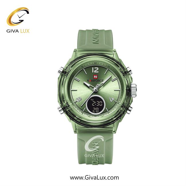 ساعت مچی اورجینال زنانه ناوی فورس|Naviforce|نوی فورس|نیوی فورس دو زمانه سبز | سبز| سبز-سفید| کد رفرنس NF7109 GN/GN