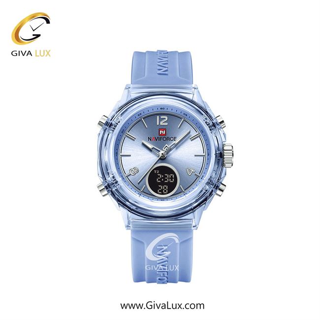 ساعت مچی اورجینال زنانه ناوی فورس|Naviforce|نوی فورس|نیوی فورس دو زمانه آبی | آبی| آبی-سفید| کد رفرنس NF7109 L.Be/L.BE