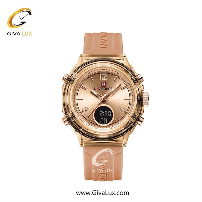 ساعت مچی اورجینال زنانه ناوی فورس|Naviforce|نوی فورس|نیوی فورس دو زمانه رزگلد | رزگلد| رزگلد| کد رفرنس NF7109 RG/RG