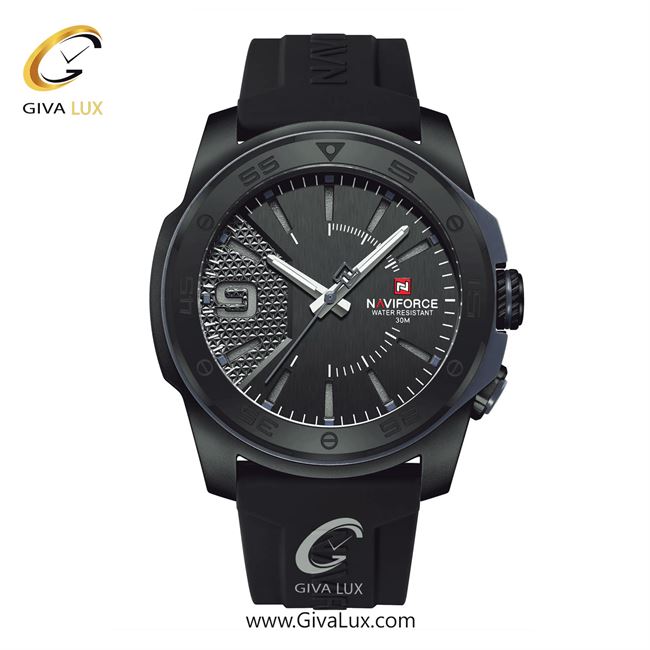 ساعت مچی اورجینال مردانه-اسپرت ناوی فورس|Naviforce|نوی فورس|نیوی فورس مشکی | مشکی| مشکی| کد رفرنس NF7112 B/GY/B