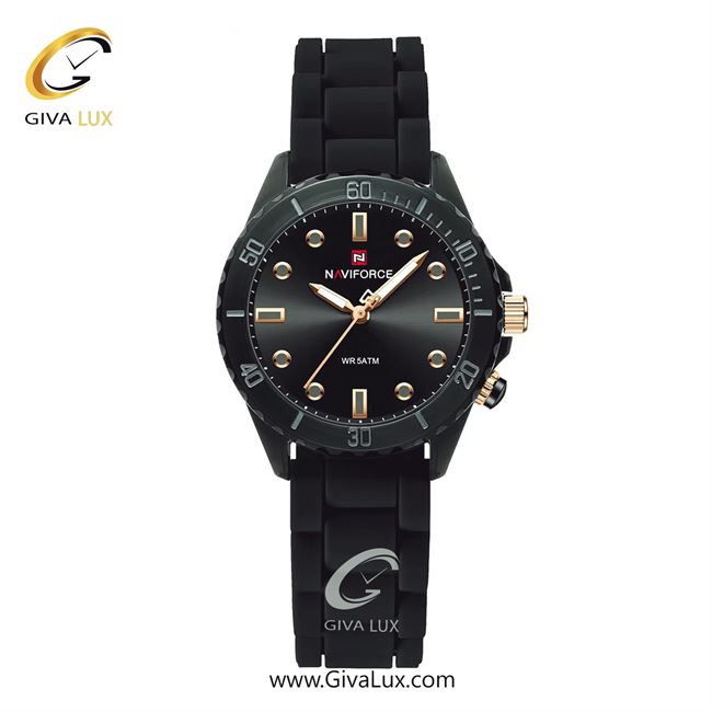 ساعت مچی اورجینال زنانه ناوی فورس|Naviforce|نوی فورس|نیوی فورس مشکی | مشکی| مشکی| کد رفرنس NF7115 B/B