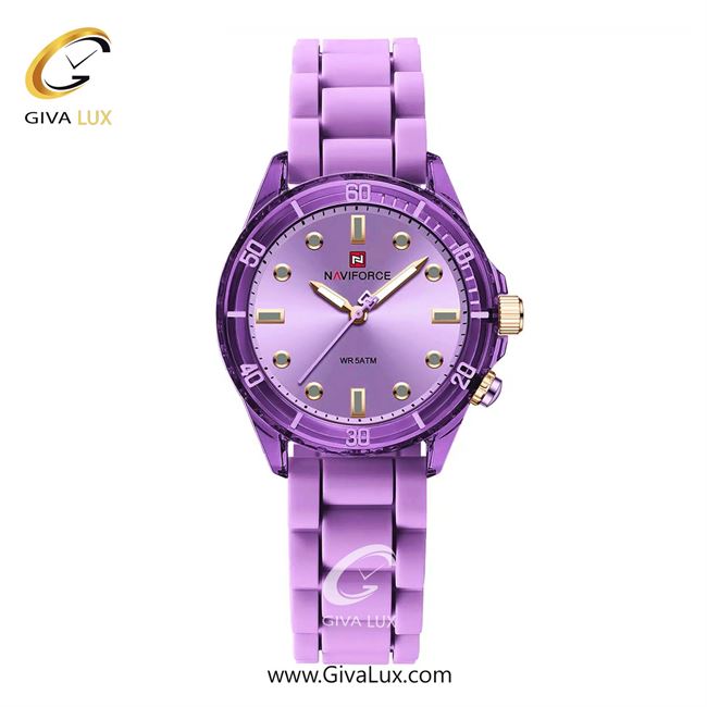 ساعت مچی اورجینال زنانه ناوی فورس|Naviforce|نوی فورس|نیوی فورس بنفش | یاسی| بنفش| کد رفرنس NF7115 PE/PE