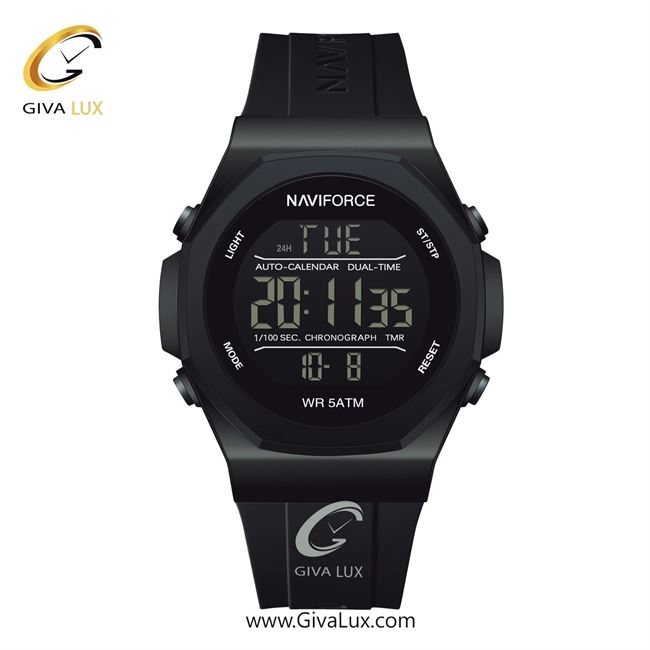 ساعت مچی اورجینال اسپرت-مردانه ناوی فورس|Naviforce|نوی فورس|نیوی فورس مشکی | مشکی| مشکی| کد رفرنس NF7117 B/B