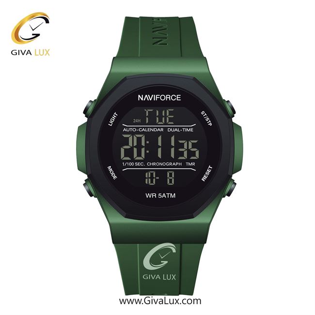 ساعت مچی اورجینال اسپرت-مردانه ناوی فورس|Naviforce|نوی فورس|نیوی فورس سبز | سبز| مشکی| کد رفرنس NF7117 GN/GN