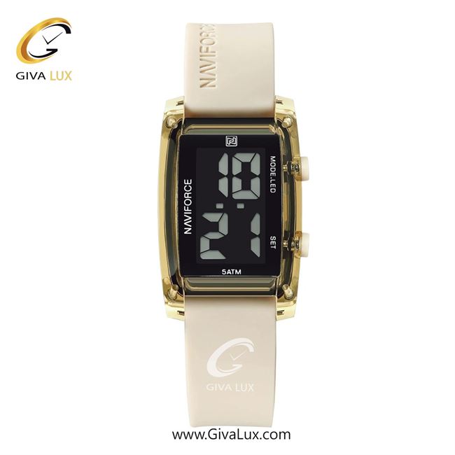ساعت مچی اورجینال اسپرت-زنانه ناوی فورس|Naviforce|نوی فورس|نیوی فورس کرم | بژ -کرم| مشکی| کد رفرنس NF7118 BG/BG