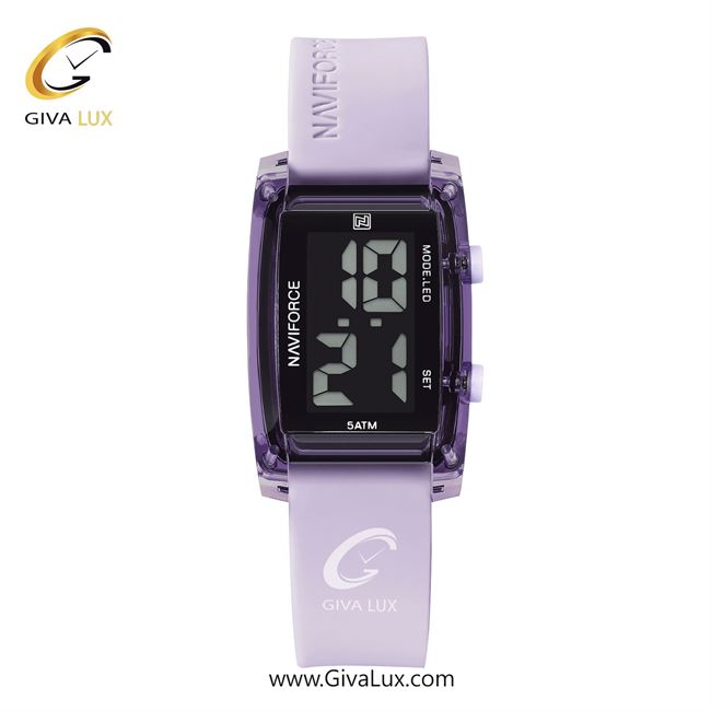 ساعت مچی اورجینال اسپرت-زنانه ناوی فورس|Naviforce|نوی فورس|نیوی فورس بنفش | بنفش| مشکی| کد رفرنس NF7118 PE/PE